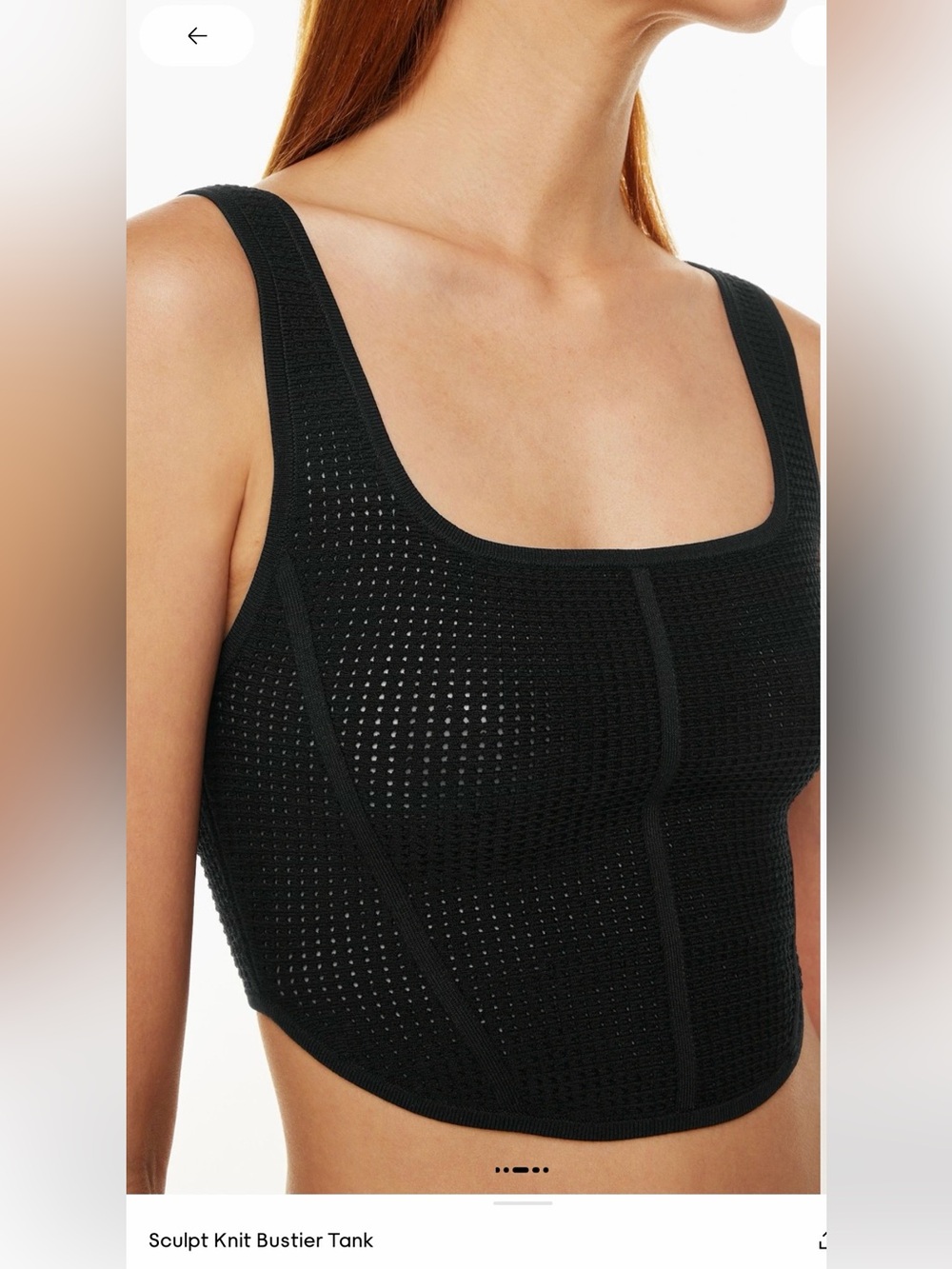Babaton Aritzia Sculpt Knit Bustier Tank S - Black